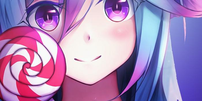 1440x2560 Wallpaper Anime girl, Girly, Lollipop, 4K, Anime, #4923