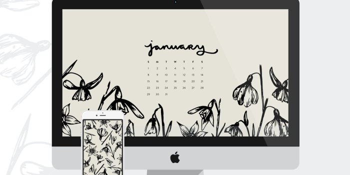 1500x1875 Wallpaper: January 2017 Calendar & Pattern — Britt Fabello