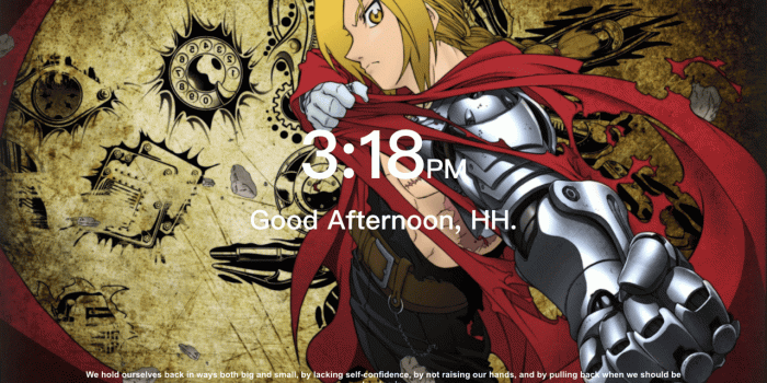 1280x800 Fullmetal Alchemist Wallpaper New Tab Theme – Get this Extension