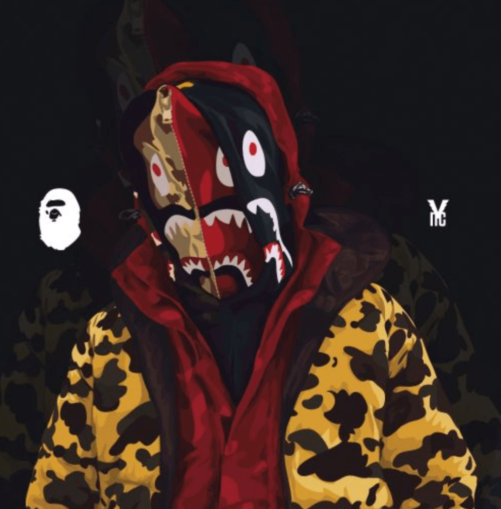 1017x1035 Ha on Dope | Bape, Bape art, Cartoon wallpaper