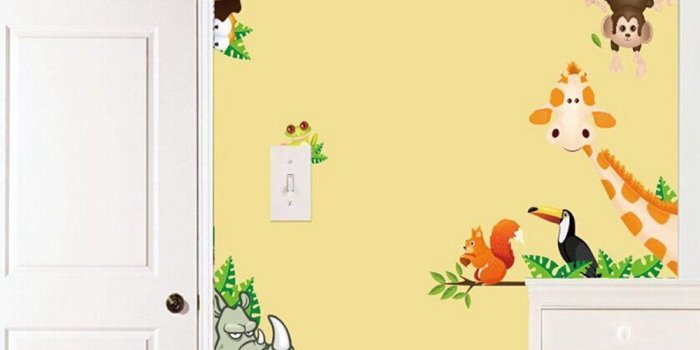 1001x1001 Amazon.com: Cartoon Jungle Animal Wallpaper Woopower Window Film