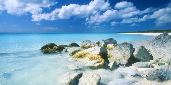 1600x1200 Beaches: Nature Bahamas Island Beach Long Landscape Wallpaper