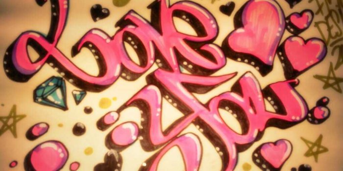 1024x768 The Word Love in Graffiti HD Wallpaper, Background Images