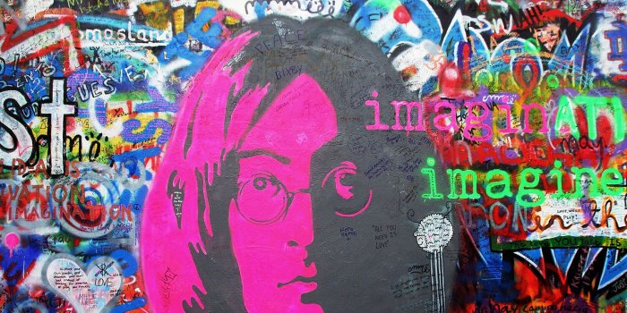 1650x1070 John Lennon Imagine Graffiti Mural - Murals Wallpaper