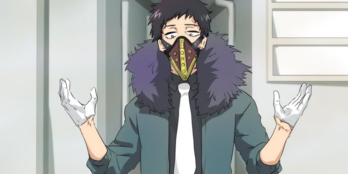 1332x850 Wallpaper mask, gloves, guy, Boku No Hero Academy, My Hero Academy