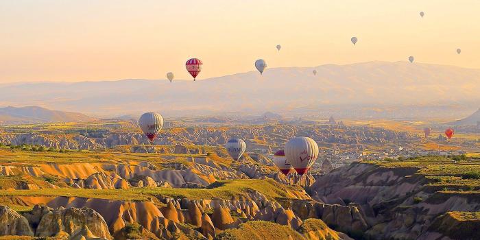 1366x768 wallpaper for desktop, laptop | mx87-turkey-balloon-travel-mountain