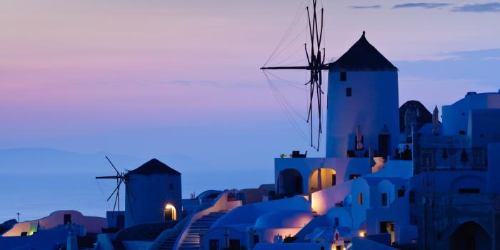 3840x2160 Other: Santorini Greece Blue Sky Travel Desktop Backgrounds for HD