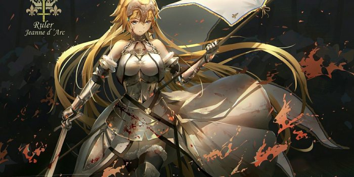 1332x850 Wallpaper look, girl, armor, anime, warrior, art, Fate/Apocrypha