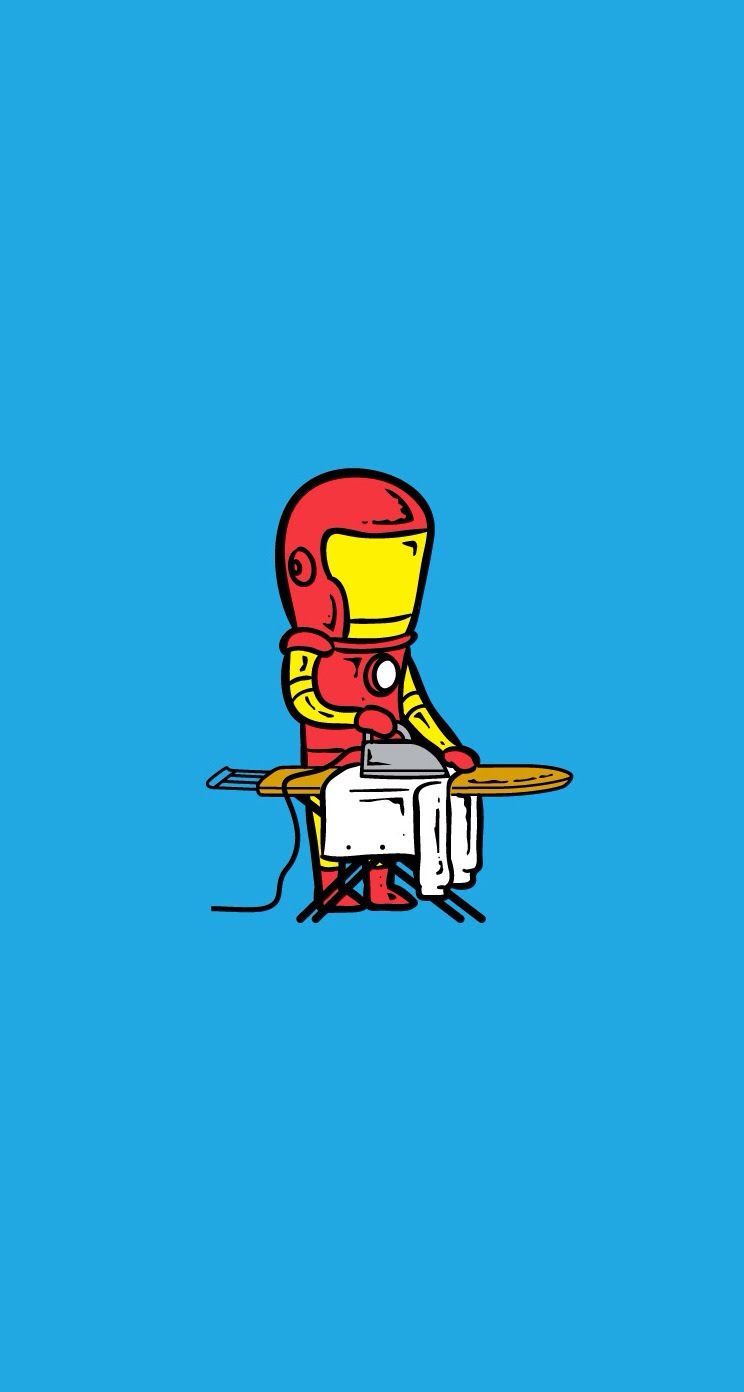744x1392 Iron Man Maid ironing for his girlfriend. Download all Superheroes