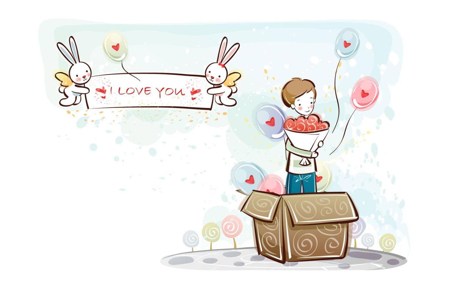 1920x1200 Free Cartoon Love Couple Wallpapers, Download Free Clip Art, Free