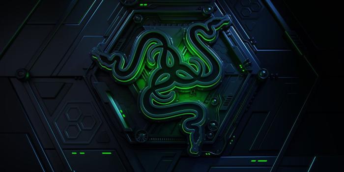 1280x720 Wallpaper Razer, Logo, Dark background, 3D, Green, HD, 4K