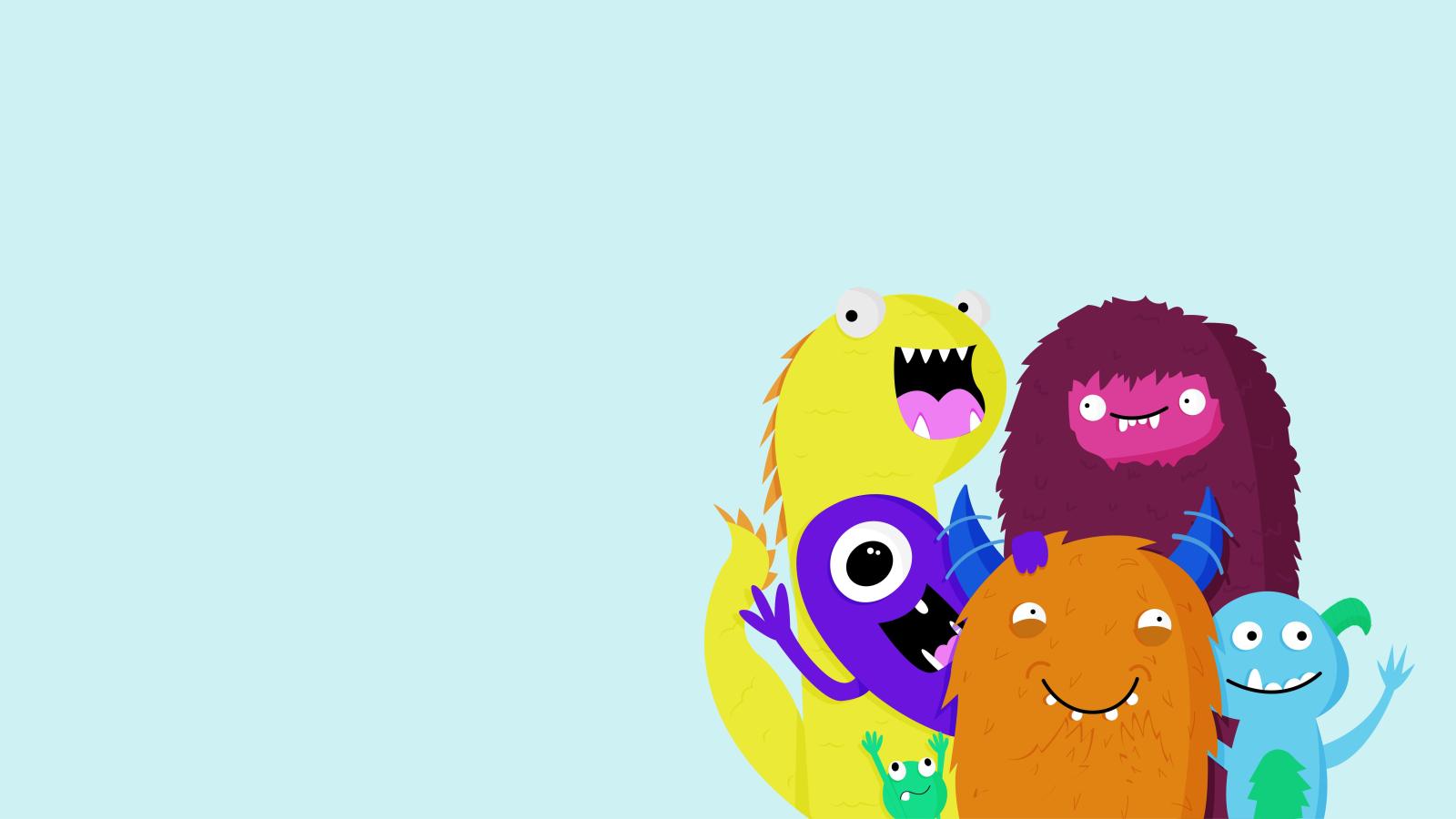 8002x4502 I thought you guys would enjoy this cute monster wallpaper my