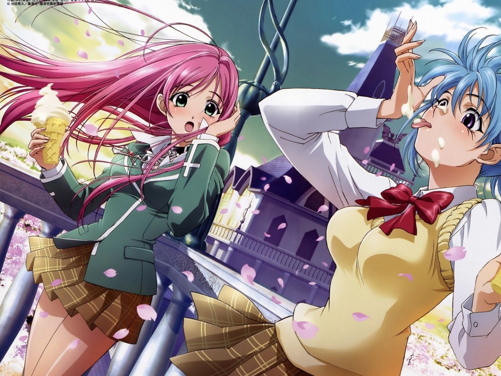 1600x1200 Download wallpaper 1600x1200 girl, anime, schoolgirls, girlfriend