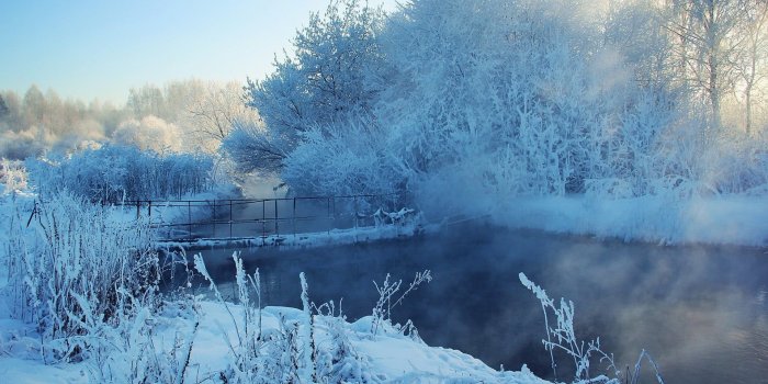 1920x1280 Blue and white abstract painting, winter, ice, snow, landscape HD