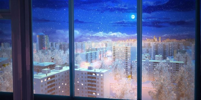 1244x700 ArseniXC works selected snowy night mood aesthetic wallpaper
