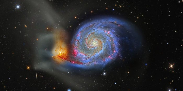 1332x850 Wallpaper galaxy, The Dogs Of War, M 51, Whirlpool, in the