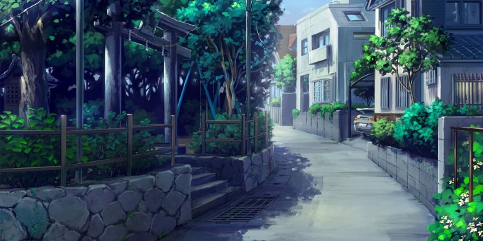 1600x932 Green Street Digital Art : wallpapers