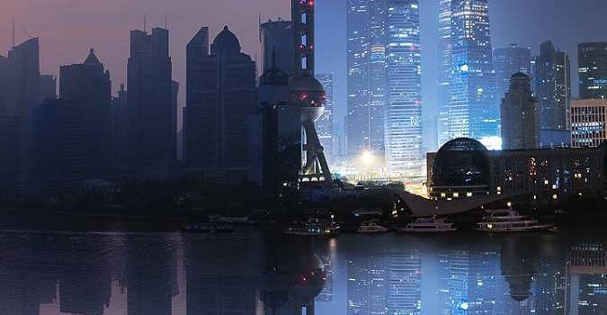 675x1200 Shanghai City Artistic Sunrise and Sunset Wallpaper - Android Wallpapers