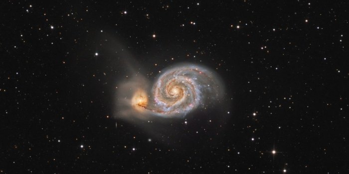 1332x850 Wallpaper stars, galaxy, The Dogs Of War, M 51, Whirlpool, the