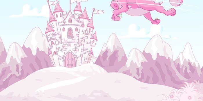 1000x1180 magic dragon on princess castle Wall Mural Wallpaper