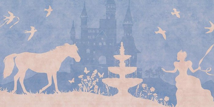 1500x904 Amazon.com: Princess Castle Horse Beige Cerulean Blue Wallpaper