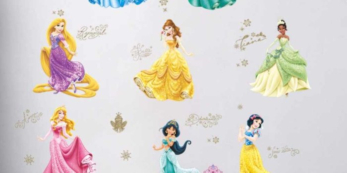 1000x1000 % Carton Princess Castle Wall Stickers For Kids Baby Nursery Wallpaper  Decorative Decor Girls Gift Poster Home Decal Mural Art