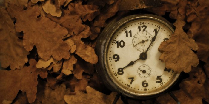1920x1200 Wallpaper Old clock, leaves 1920x1200 HD Picture, Image