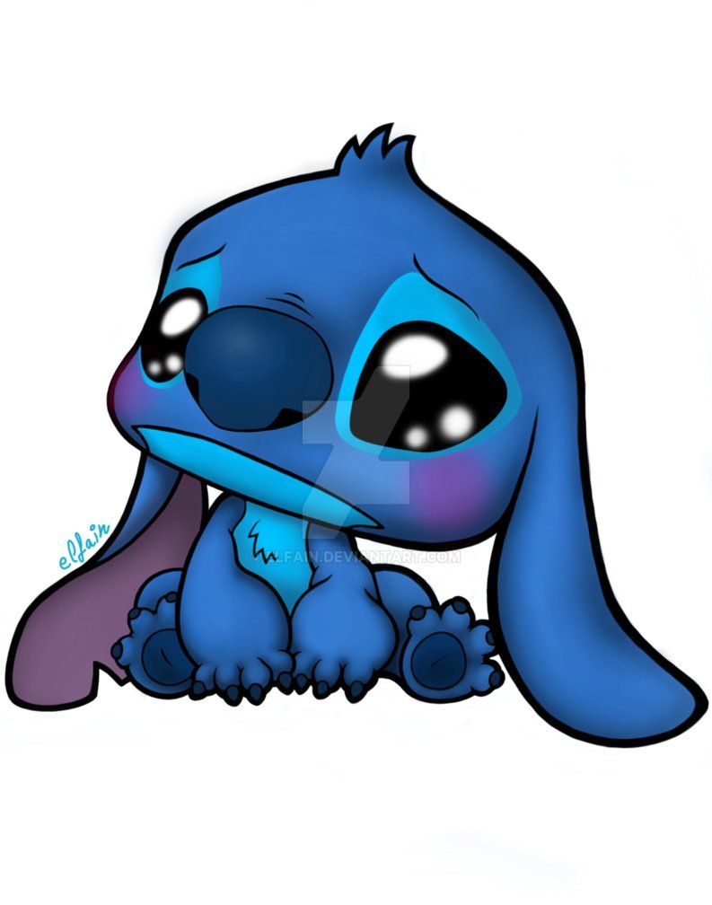 793x1008 Cute Sad Stitch by Elfain