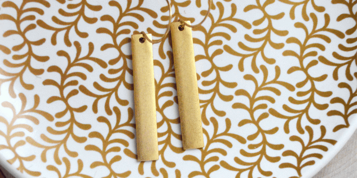 1500x1500 Claire 24k Gold Bar Earrings – Brave Sunday