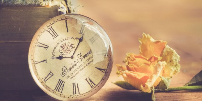 1920x1200 Old Clock, Withered Yellow Rose, Time Concepts, Retro - Imagens De