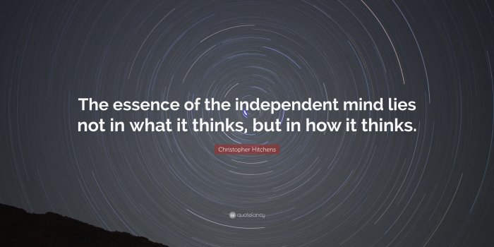 3840x2160 Christopher Hitchens Quote: “The essence of the independent mind