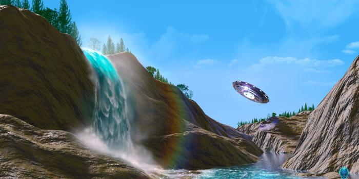 1920x1080 ArtStation - Mysterious Canyon - Free Desktop Wallpaper, Erik Stitt