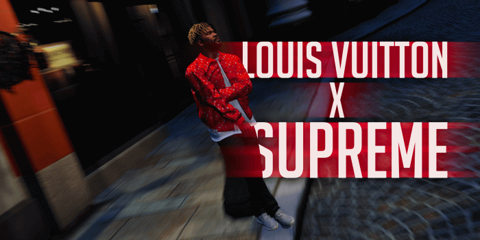 1920x1080 Supreme x Louis Vuitton Red/White Monogram Jacket - GTA5-Mods.com