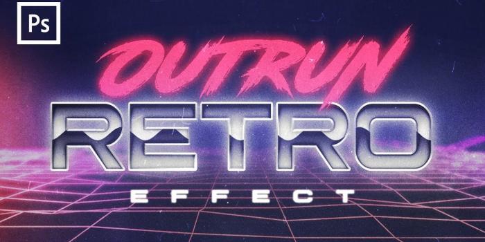 1280x720 Photoshop Tutorials - 80s Retro Text Effect