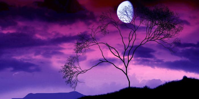 1600x1200 Nature Wallpaper - Purple Moon | Chainimage