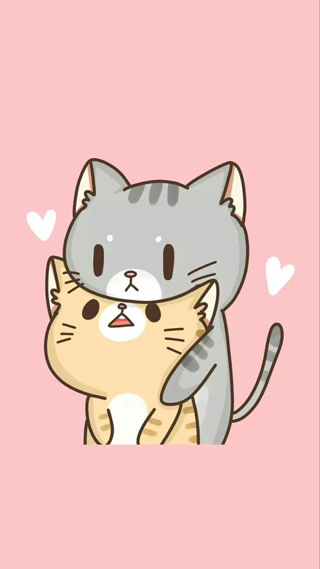 1080x1920 61+ Kawaii Cat Wallpapers on WallpaperPlay