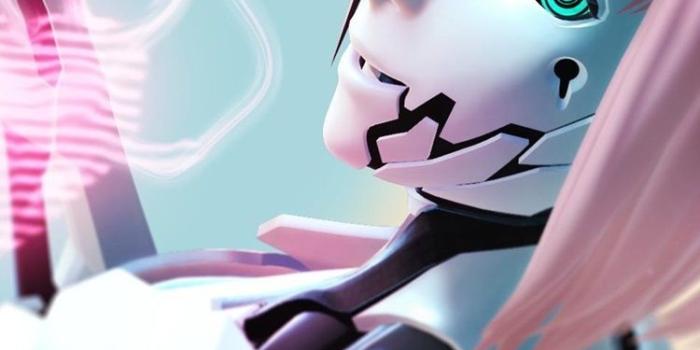 750x1334 Robot, pink hair girl 750x1334 iPhone 8/7/6/6S wallpaper, background