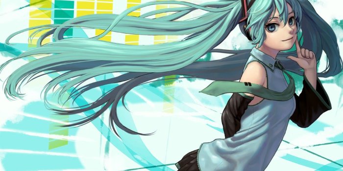 1332x850 Wallpaper girl, background, the wind, art, vocaloid, hatsune miku