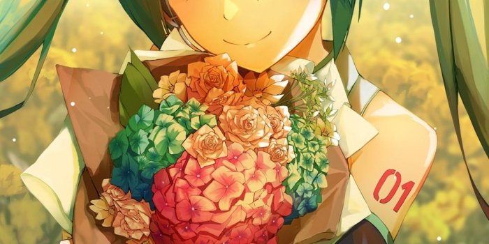 1200x1920 Download 1200x1920 Hatsune Miku, Flowers, Vocaloid, Twintails