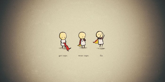 1440x900 Funny Wear Cape And Fly Desktop Wallpaper