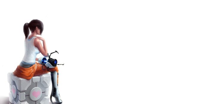 1920x1080 2834460 1920x1080 chell companion cube portal portal 2 portal gun