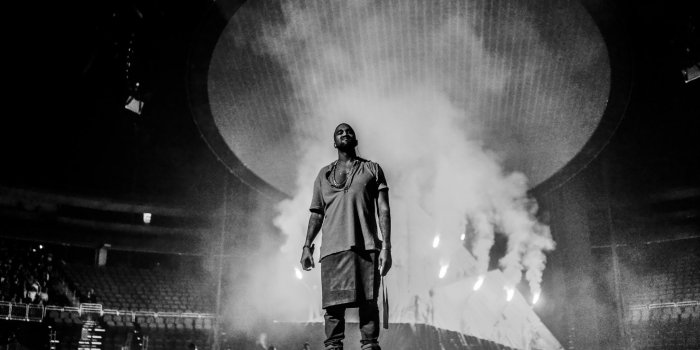 2048x1365 HD wallpaper: man crouching at dimmed light, Yeezus, Kanye West, two