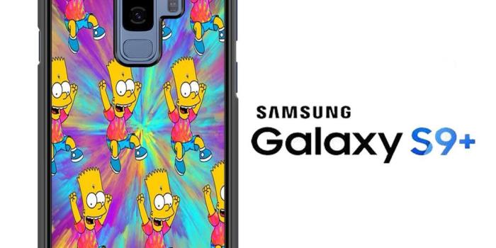 1024x1024 Bart Simpsons Trippy Wallpaper Samsung Galaxy S9 Plus Case