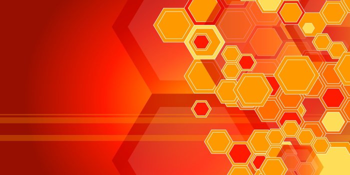 2560x1600 New Abstract Wallpaper with Hexagon Shape in Red and Yellow