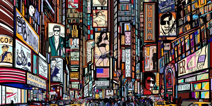 1600x952 Times Square Abstract