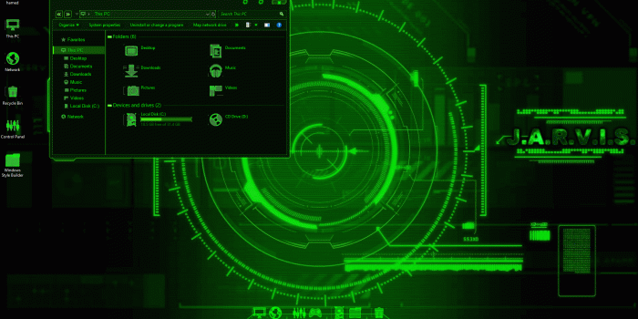 1920x1080 Jarvis Green SkinPack - SkinPack - Customize Your Digital World