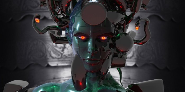 1920x1200 3d cyborg robot alien girl red eyes hd widescreen wallpaper / 3d