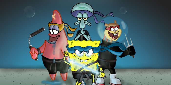 2953x2480 ninjas from bikini bottom - Spongebob Squarepants Wallpaper