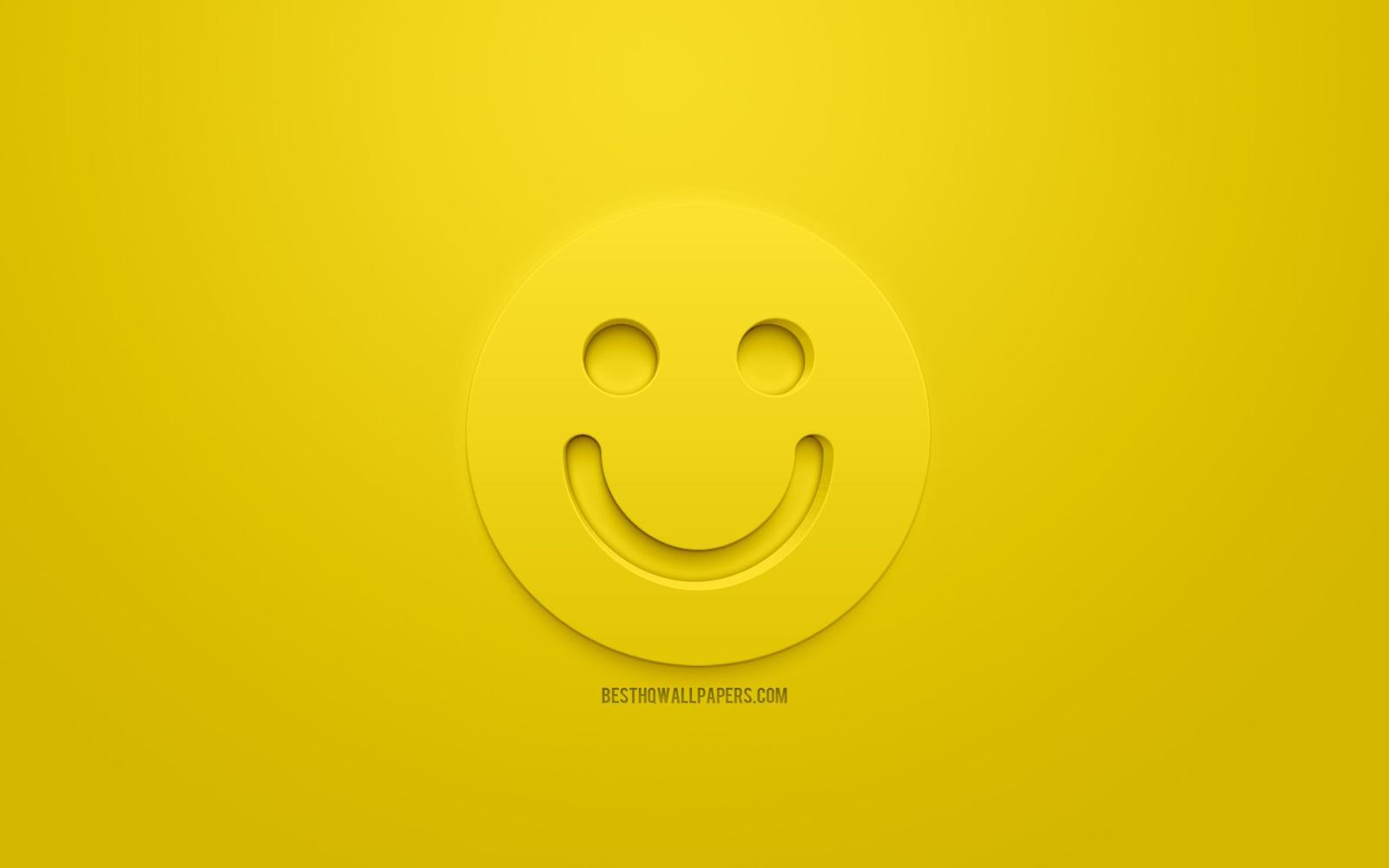 2560x1600 Download wallpapers Smile 3d icon, smile emotion, smile 3d icons