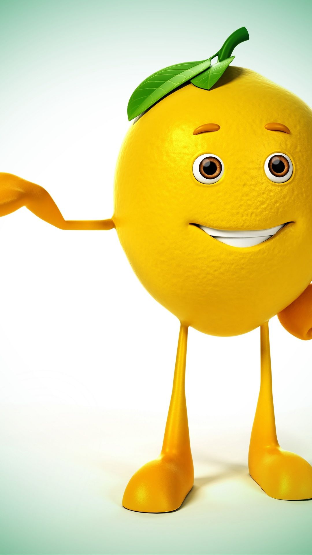 1080x1920 1080x1920 lemon, green background, class, look, green background, 3d